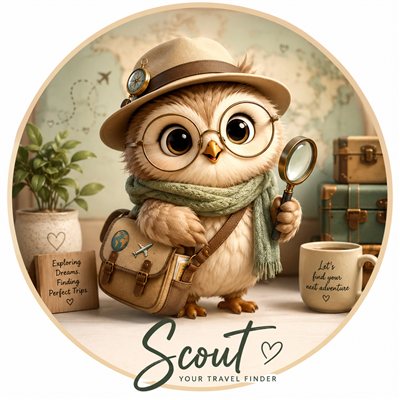 Scout, the Whispering Willow Travel owl